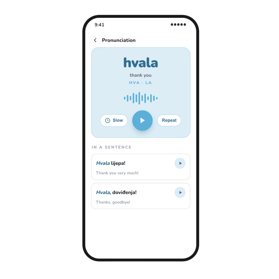 Audio for every word
